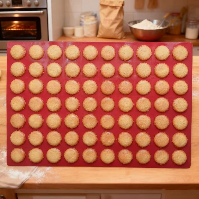 New Large Size 70-Hole Cake Mold Muffin Cup Silicone Cake Mold Large Oven Tray Silicone Mat