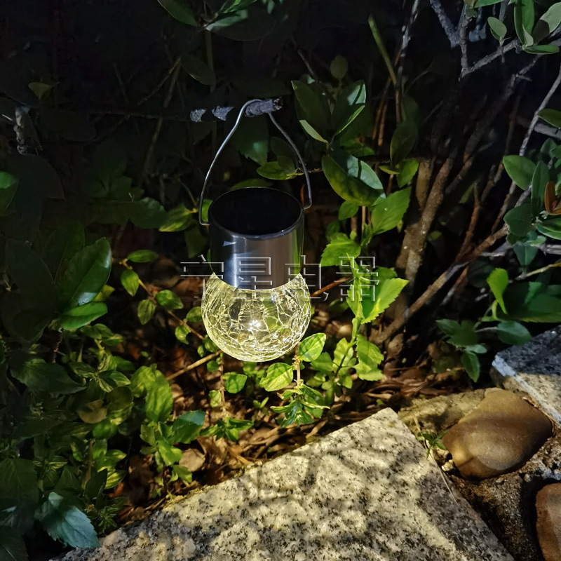 Lámpara de bola de crack solar lámpara de bola de cristal hogar lámpara de jardín impermeable al aire libre lámpara de paisaje Villa jardín Lámpara decorativa