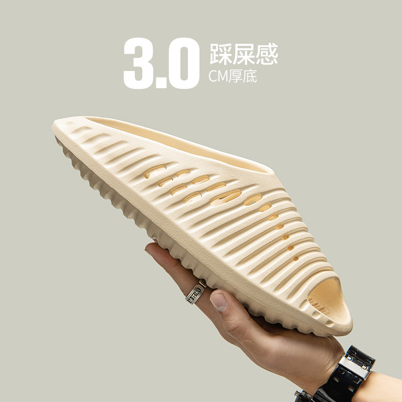 Aussehandel Plus Size Summer Flip-Flops fir Männer, héichwäerteg Gummi-Plastik-Kackgefill EVA Strandschong, liicht, fir Männer_voghion.com