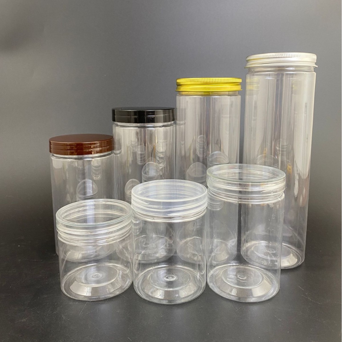 Spot Wholesale Plastic Bottles with Lids, Nuts, Dried Fruits, Grains, Tangerine Peel Sealed Jars, Wholesale Transparent Plastic Jars