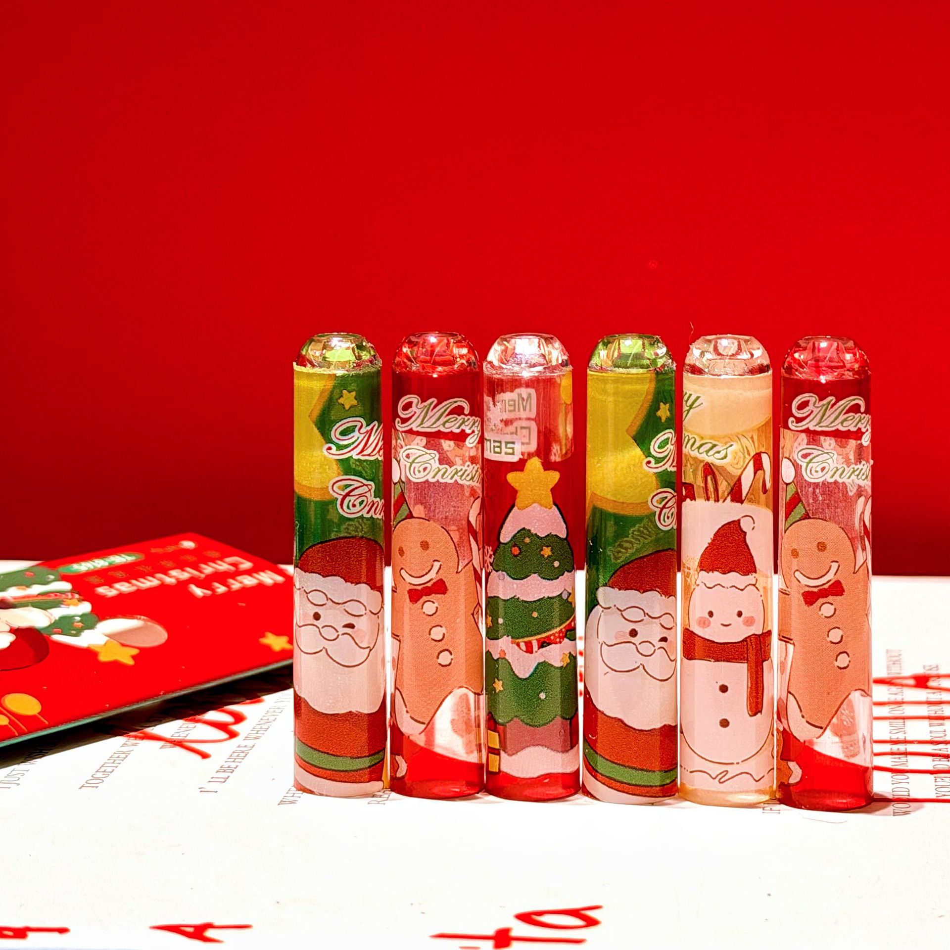 Nueva funda de lápiz de Navidad de alto valor facial adorable lápiz anti-punchada y anti-rotura funda de lápiz papelería