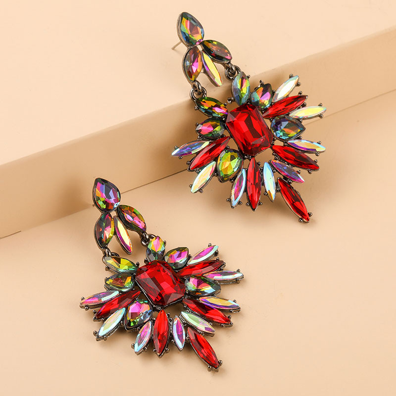 1 Pair Exaggerated Irregular Rhinestone Womenu0027S Drop Earrings