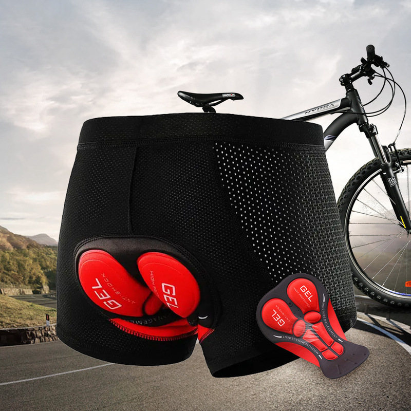 Men's Cycling Shorts, Cycling Clothing, Outdoor Cycling Underwear, 4D Thickened Silicone Cushion, Breathable