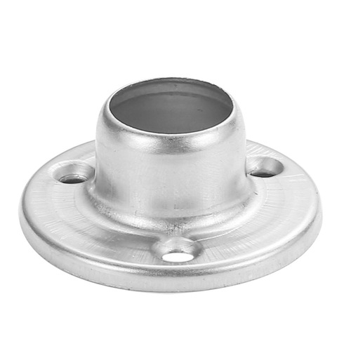 Cold-rolled steel flange seat round tube clothes drying rod clothes rail cabinet fixed wardrobe bracket curtain towel rack clothes holder