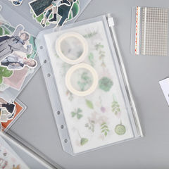 A5/A6 つや消し PVC 収納袋ルーズリーフノートブック収納カードバッグジッパーバッグエッジバッグ情報ルーズリーフバッグ