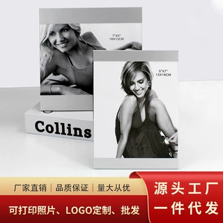 铝合金金属相框婚纱照情侣纪念水晶摆台金属框创意画框现代简约风
