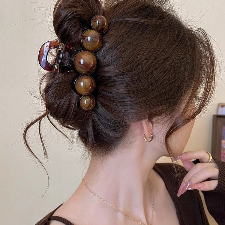 2026 nuevo clip de cabello ondulado clip de cabello de tiburón grande clip de cabello de mujer detrás de la cabeza de alta sensación clip de cabello accesorios para el cabello