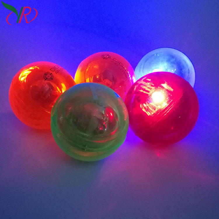 橡胶发光弹力球 七彩跳跳球闪光实心弹力球 多种尺寸可选可印LOGO