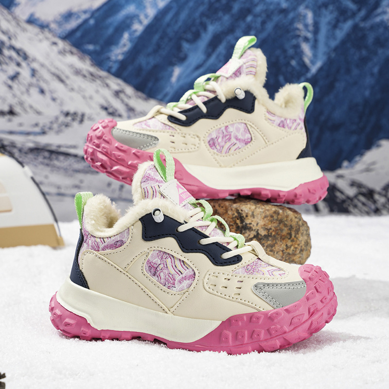 Astro para niños zapatos deportivos Guofeng invierno 2025 nuevo algodón calentamiento zapatos de carrera con suela suave zapatos de papá cómodos