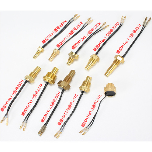 Cross-border 12V24V car truck modification two-in-one electronic water temperature gauge with digital LCD color screen display voltmeter