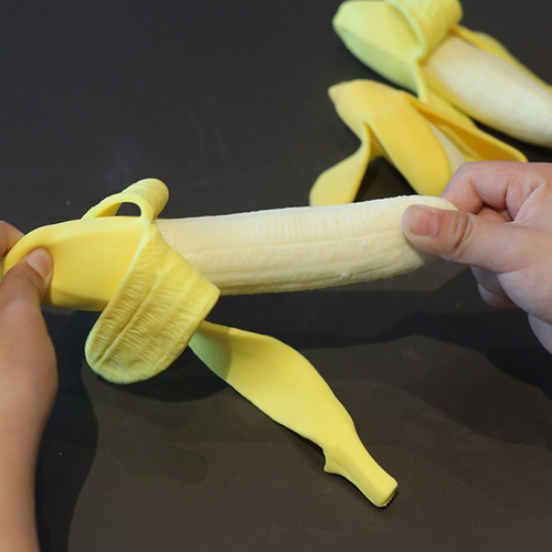 Simulation Banana Squishy Stress-Relief Toy for Kids—A Hilarious Prank That Peels Off Like a Real Banana, Perfect for Boredom-Busting Fun
