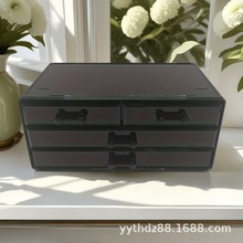 厂家生产亚克力抽屉式化妆品口红耳环项链饰品黑色防尘收纳盒