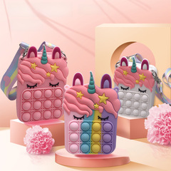 跨境新款滅鼠先鋒零錢包硅膠減壓泡泡捏捏樂愛斜挎包包解壓玩具包