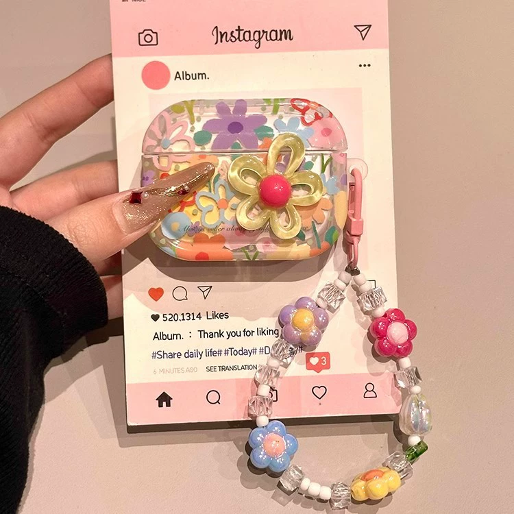 Защитный чехол для очков Summer Flower Apple на наушники AirPods Pro 2, Bluetooth 1/2 поколения, для новых AirPods 4