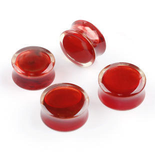 AliExpress new personalized acrylic red blood ear expander funny transparent ear expander European and American puncture jewelry