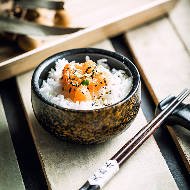 Japanese-Style Bowl for Home Use, Personalized Creative Round Bowl, Vintage Ceramic Soup Bowl, Snack Bowl, Round Plate, Rice Bowl