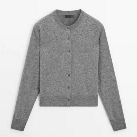 Bm&Md&Za Early Autumn New Women's Casual Normcore Lazy Style Round Neck Knitted Cardigan Short Outwear
