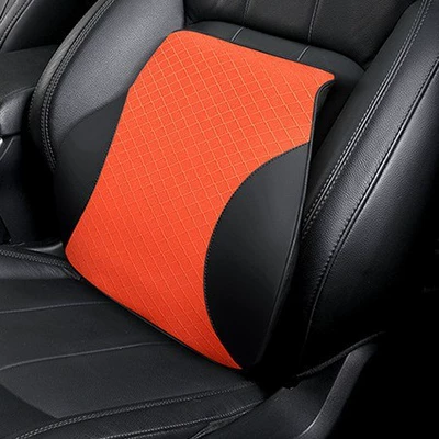 Headrest: headrest waist car wear-resistant breathable - memory-cotton-waist-black-orange-general