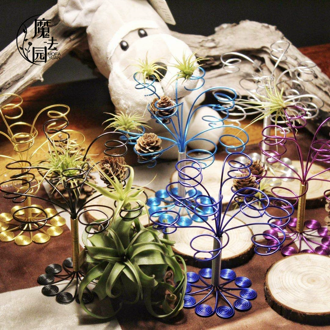 Воздух ананас эльф дерево алюминиевая проволока основание Nordic ins ветер несколько комбинированных держателей воздуха трава креативный кронштейн