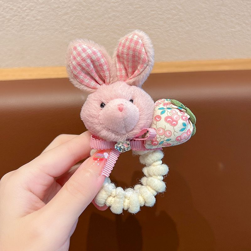  # 핑크색 토끼 머리끈 1개