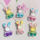 Transparent gradient rabbit diy resin jewelry accessories production materials cream gel hair clip mobile phone case shoe buckle accessories