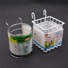 包邮铁艺圆形带钩收纳挂篮 小号家用收纳架多用网片挂架沥水吊篮