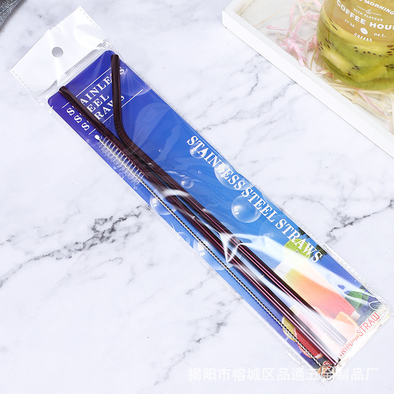 Portable 304 Stainless Steel Straw Set