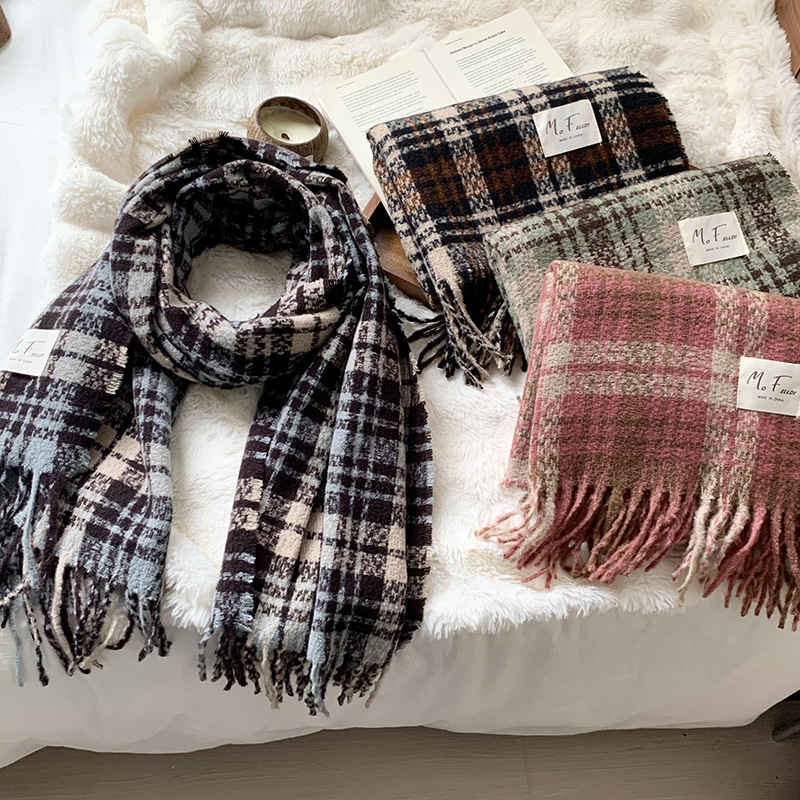 Bufandas de invierno femeninas de alta calidad 2025 nuevo collar caliente bufandas de lana bufandas de punto al por mayor