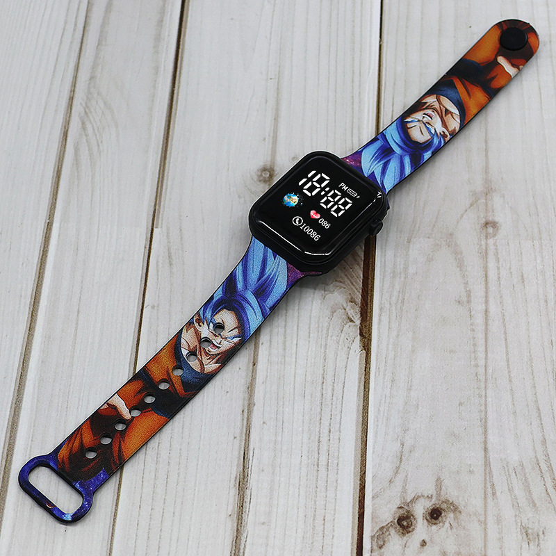 Inventario al por mayor transfronterizo nueva impresión LED tierra reloj electrónico de dibujos animados estudiantes lindos cool reloj táctil