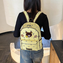 高颜值小熊双肩包女旅游轻便大容量背包外贸热销大学生通勤书包