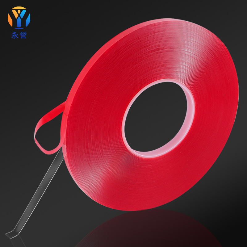 Acrílico transparente cinta de doble cara al por mayor fuerte resistente a la temperatura sin costuras de doble cara adhesivo coche impermeable película roja nano cinta