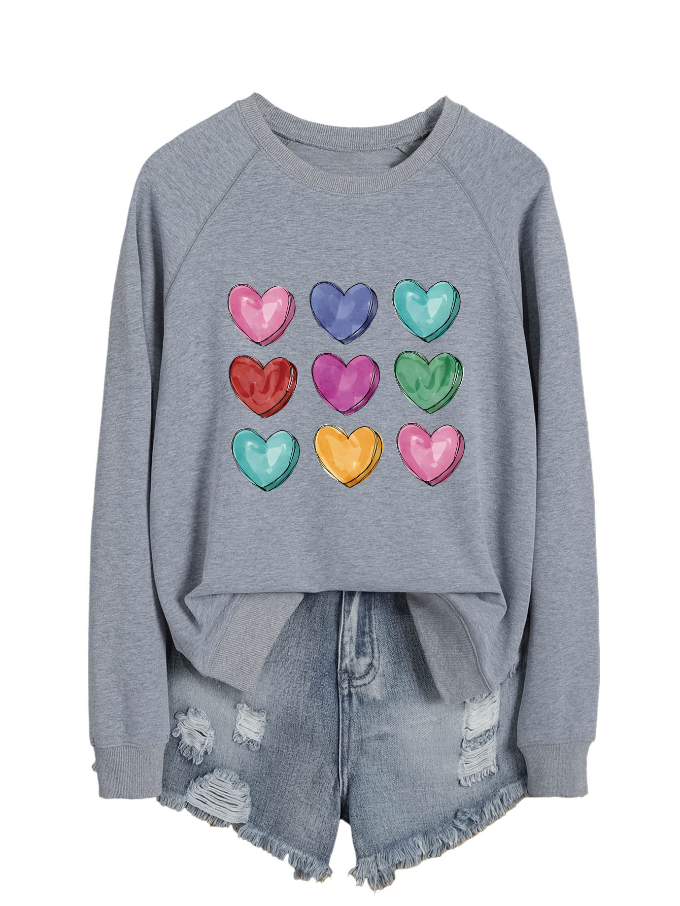 Women's Hoodies Long Sleeve Printing Classic Style Streetwear Heart Shape display picture 18