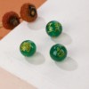 Organic agate round beads, beaded bracelet handmade, accessory