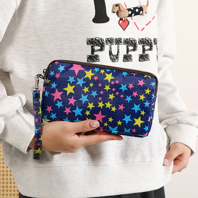 Mayorista bolso de teléfono móvil grande una sola capa cremallera larga bolso de cambio de mujer bolso de mano bolso de cambio de llaves color