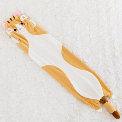 Oyuncaq yastıqlar – Doll wholesale semi-finished long cat - brown-husk-50cm