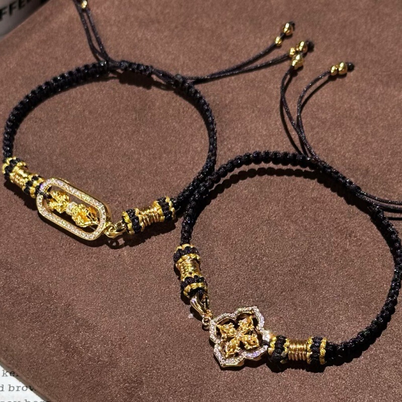 Xiaohongshu-Style New Chinese-Style Traditional Braided Rope Vajra Bracelet for Women, Wealth-Attracting and Fortune-Turning Bead Bracelet, New Chinese-Style Bracelet