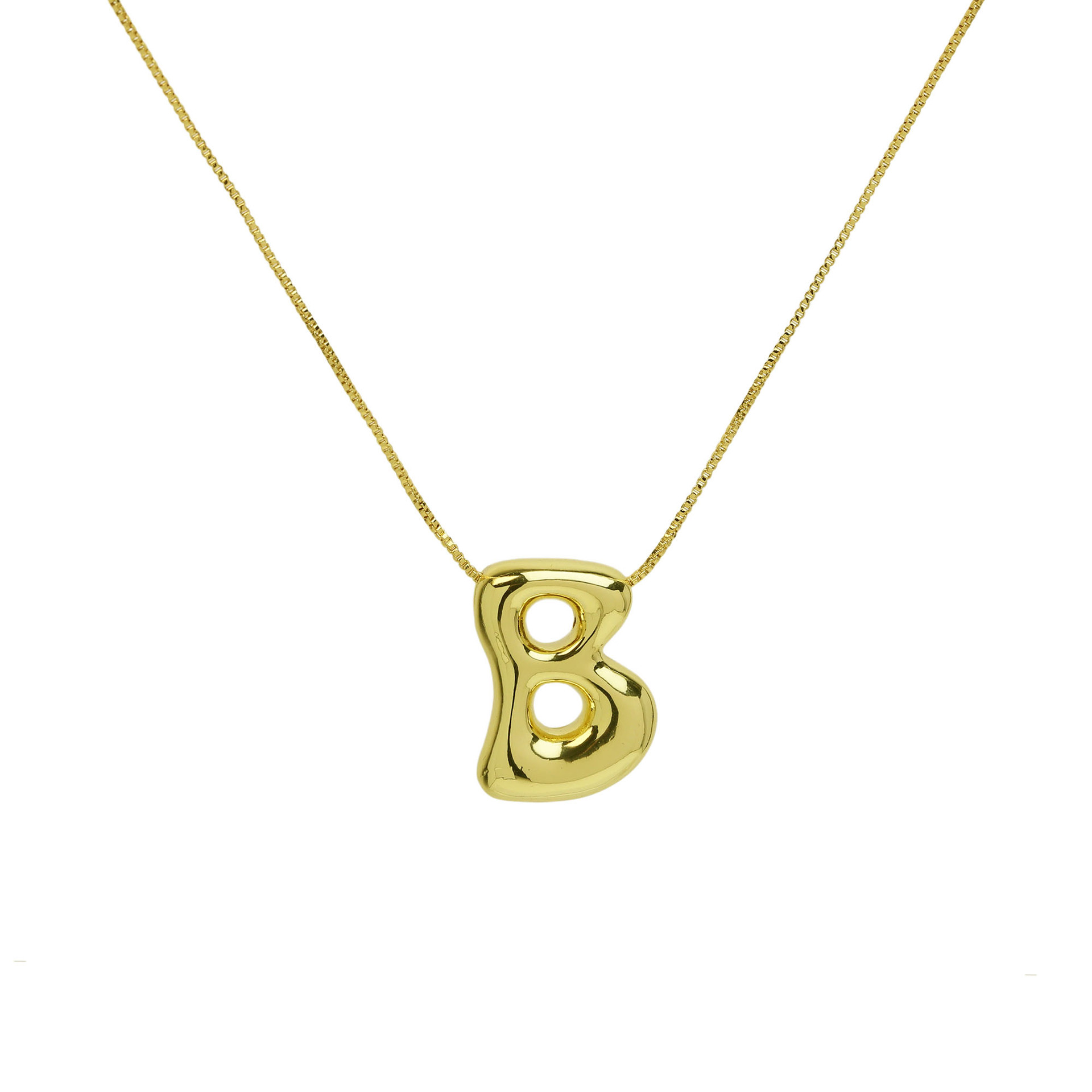 Brass Chain Material Casual Simple Style Letter Brass Pendant Necklace 1 Piece