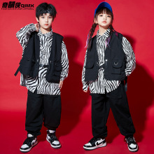 女童爵士舞服装嘻哈潮服儿童街舞演出服套装jazz少儿服装潮酷衣服