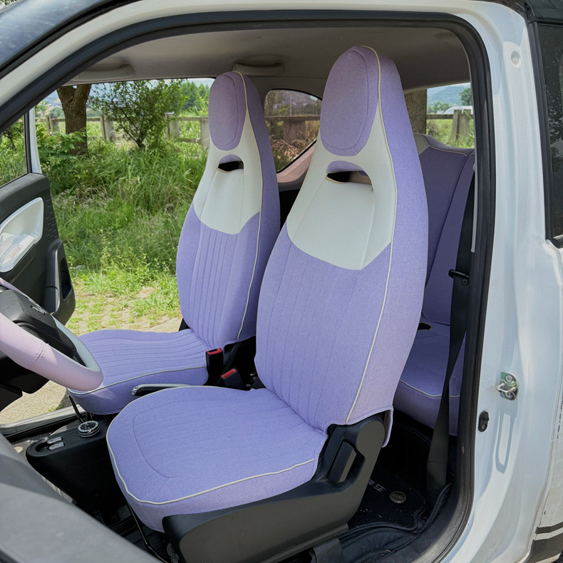 Fabric Cute Cartoon Breathable Car Seat Cover Full Set for Wuling Hongguang MINI 2020-2022