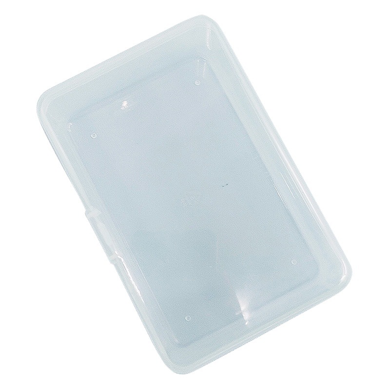 Caja de almacenamiento de PP transparente accesorios pequeños caja de plástico titular de la tarjeta caja conjunto de tarjeta de película titular de la tarjeta