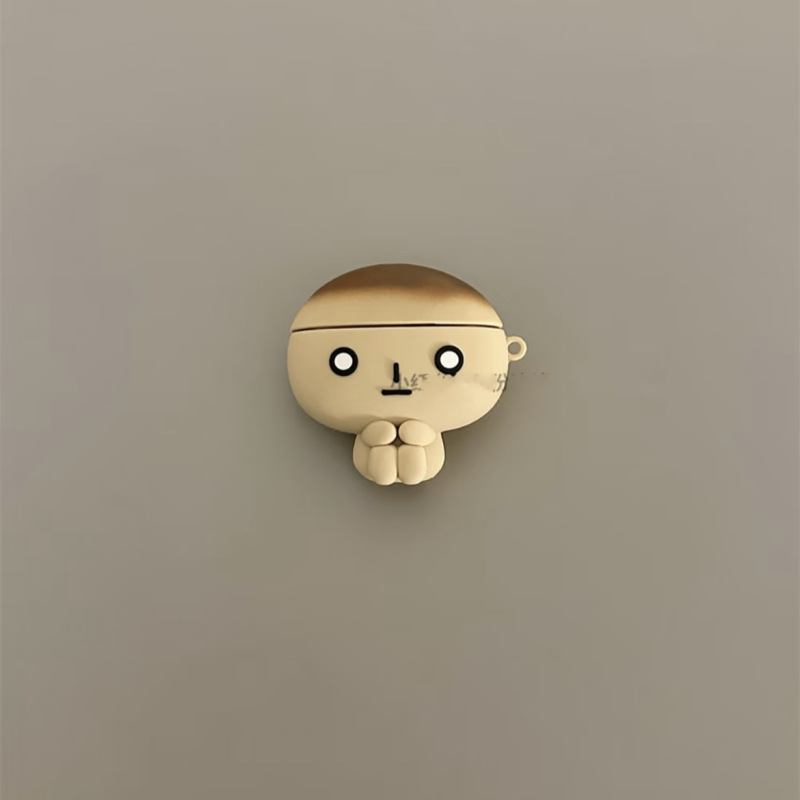 可爱眼镜烤焦面包适用苹果airpods4耳机套pro2保护壳立体3代硅胶|undefined