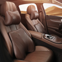 汽车真皮记忆棉头枕腰靠护颈枕垫汽车内饰用品