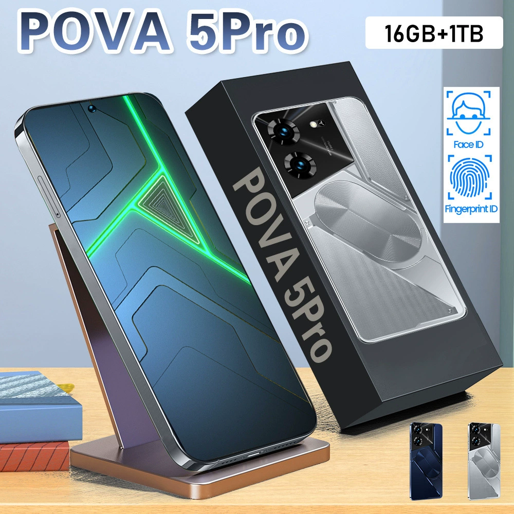 Смартфон POVA5 Pro, 16 ГБ + 1 ТБ, 7,3-дюймовый перфорированный экран, Android 10