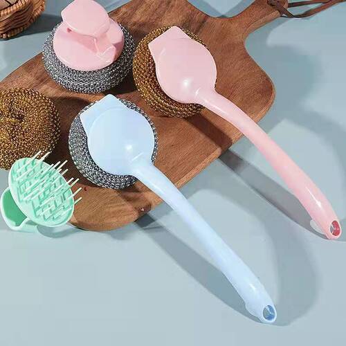 Cleaning ball, pot brush, dishwashing artifact, kitchen no residue, removable and washable pet steel wire ball, no damage to the pot, no hand damage, no oil stain