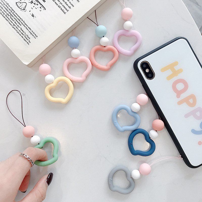 mobile phone Lanyard silica gel personality originality love have cash less than that is registered in the accounts Ring buckle Female models Disassemble Pendant