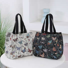 2025年新款大容量带饭手提包女时尚托特包外出上班饭盒帆布包