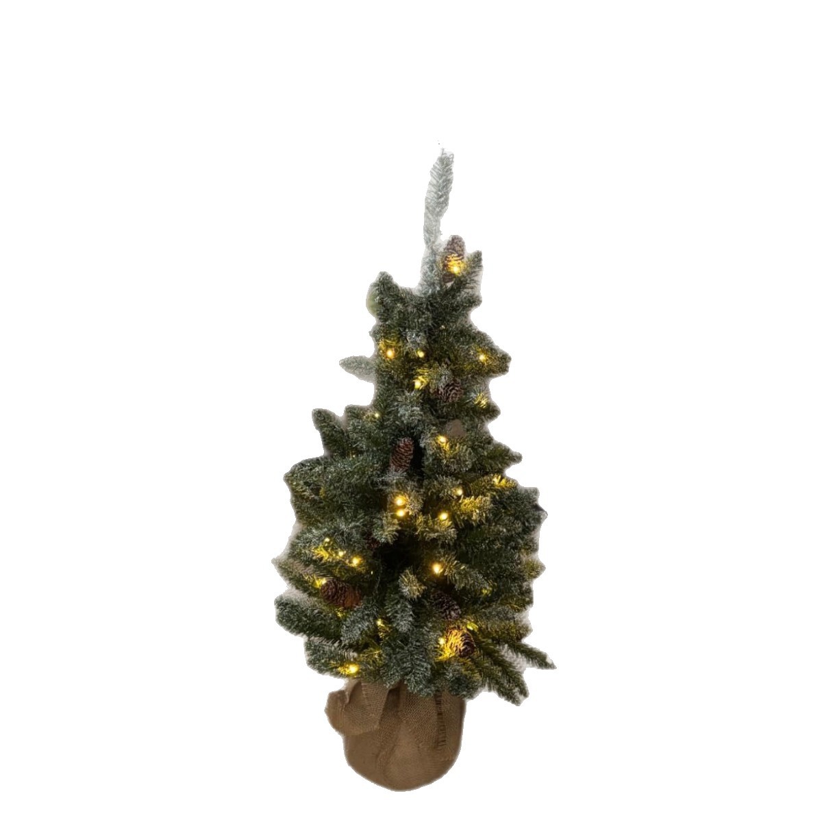 Amazon estilo caliente 90CM nieve adorno de árbol de Navidad de mesa de Navidad de bricolaje decoración de árbol de Navidad de lino