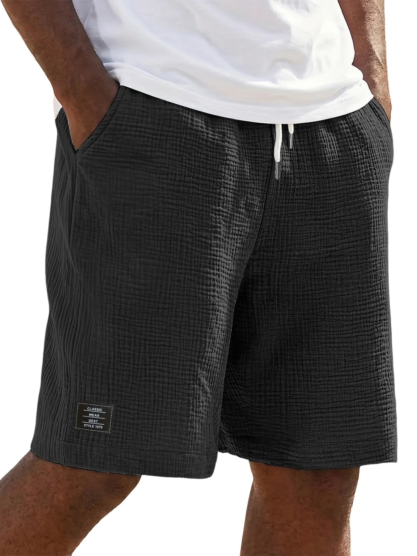 Men's Cotton-Linen Casual Shorts – Loose, Breathable, Knee-Length Summer Shorts