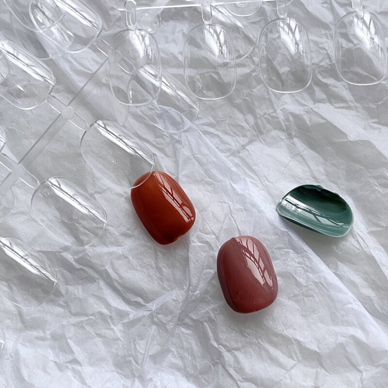 No. 3 single number short round nail ultra-thin transparent full style display nail art ultra-small mini nail blank color card No. 3 single number short round nail ultra-thin transparent full style display nail art ultra-small mini nail blank color card