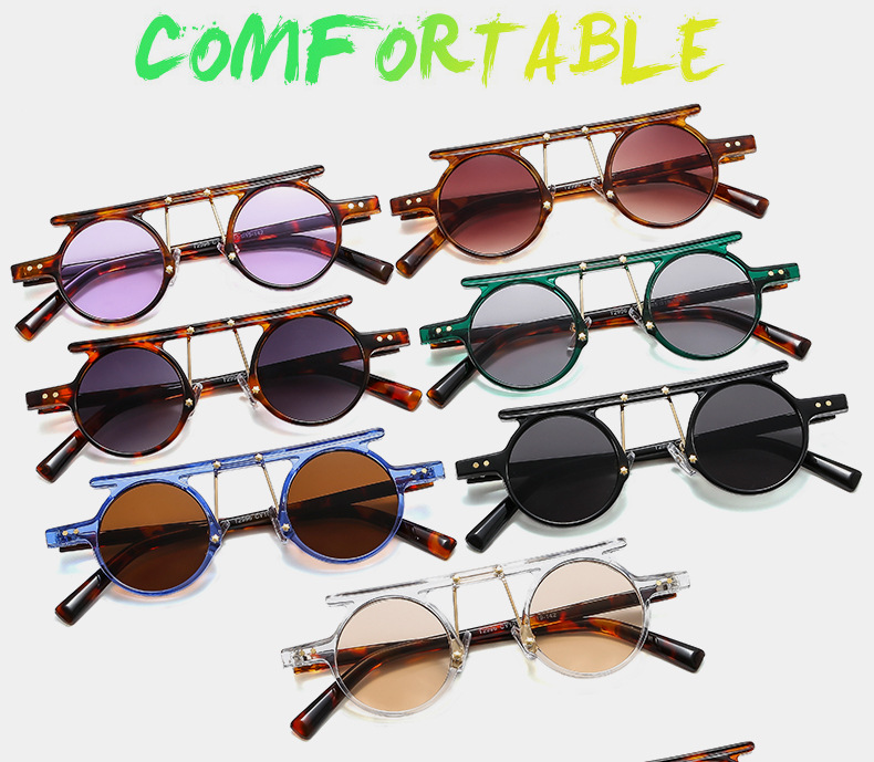 Hip-Hop Geometric PC UV400 Protection Round Frame Full Frame Women's Sunglasses display picture 3